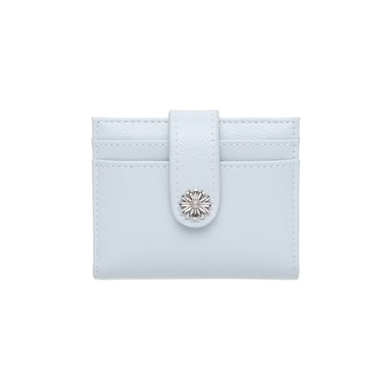 Mini Daisy Photo Slot Card Holder Card Wallet skyblue
