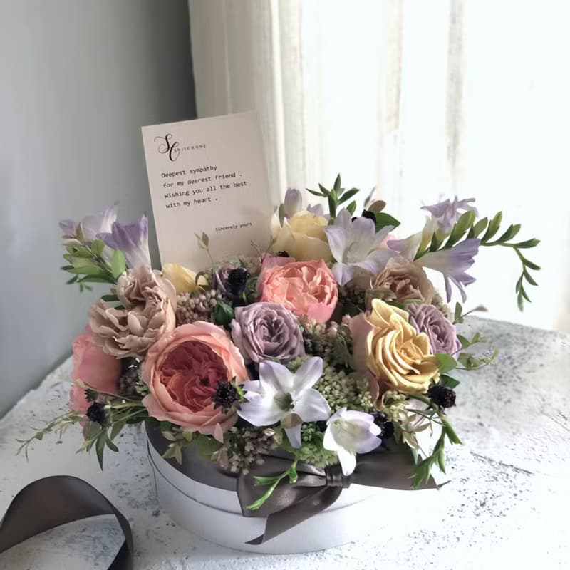 SCgift Blooming 祝福圓形花禮盒 綻放微笑