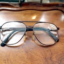 法國中古Balenciaga黑古銅色金絲中性男仕眼鏡老花鏡高級二手古著