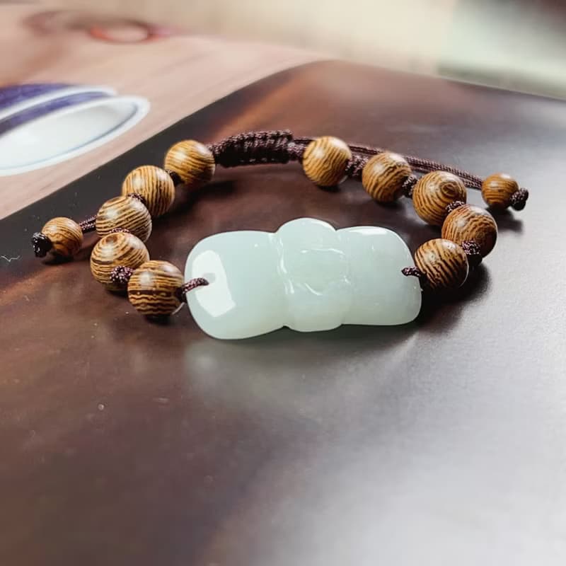 冰種翡翠蝴蝶結編織手鍊 | 天然緬甸A貨翡翠 | 送禮