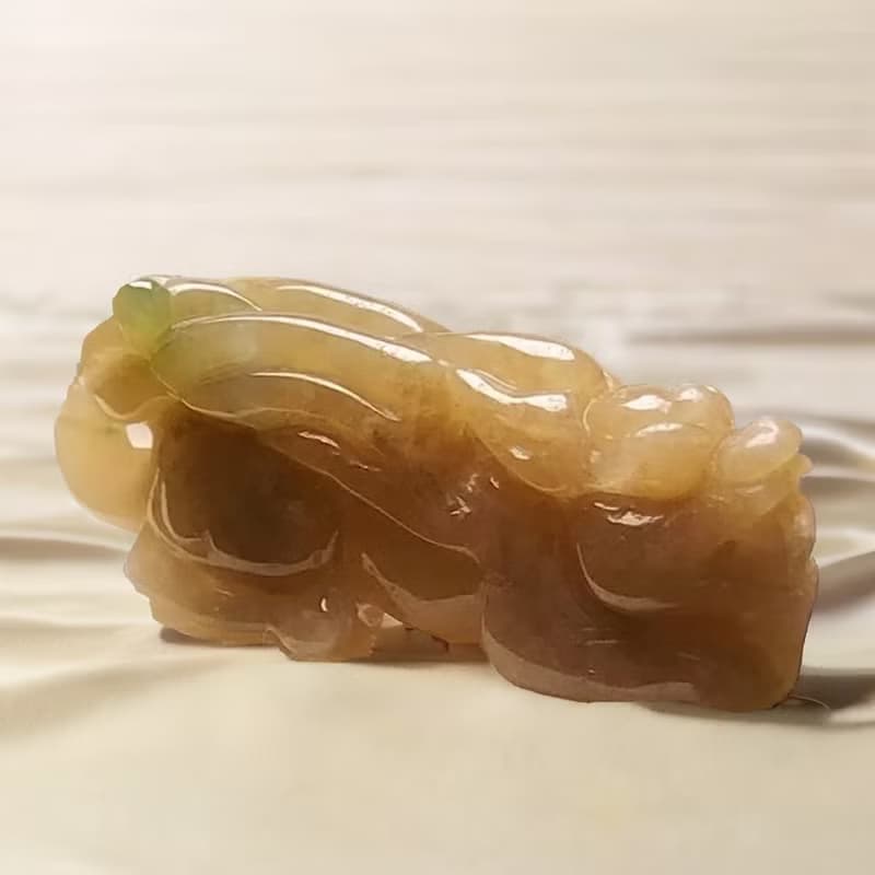 【招財神獸】黃翡飄綠翡翠飛天貔貅 | 天然緬甸玉翡翠A貨 | 送禮