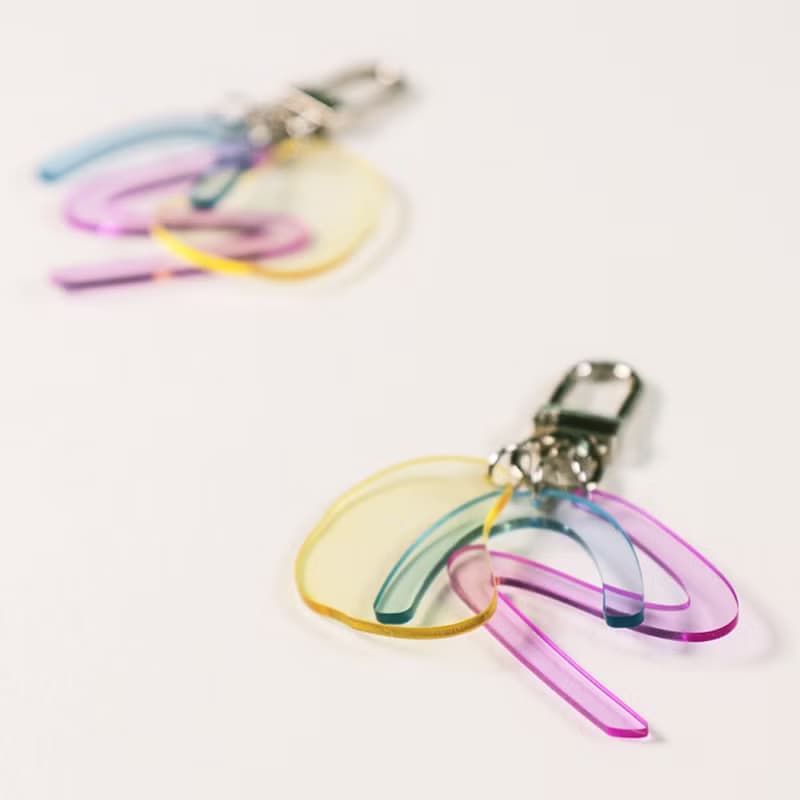 Yellow seed - acrylic sun keyring