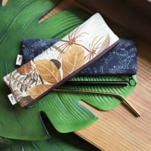 【自選布加長型內防水餐具袋】 /筆袋