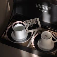 法國&日本/ 1980s Pierre Cardin x Yamaka 品牌聯名咖啡杯盤禮盒