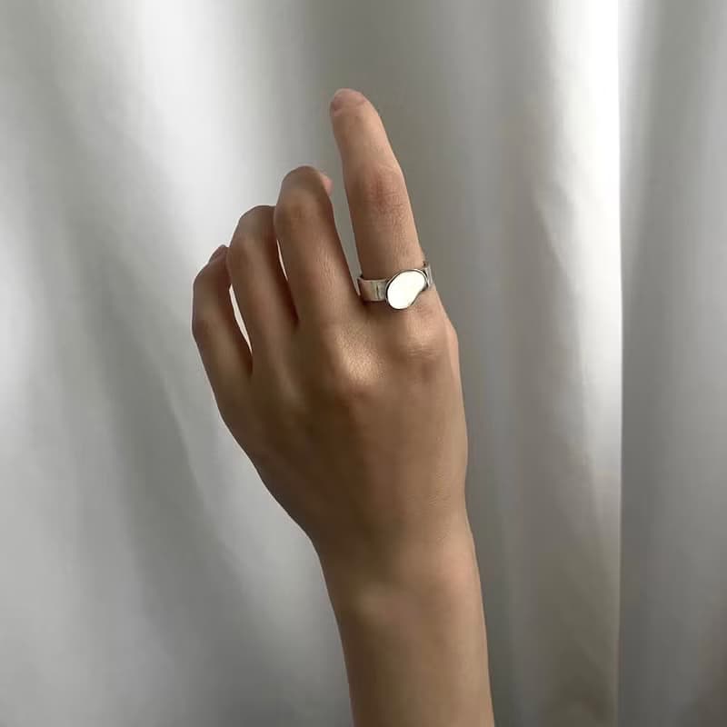 戒指 925純銀 flat ring01