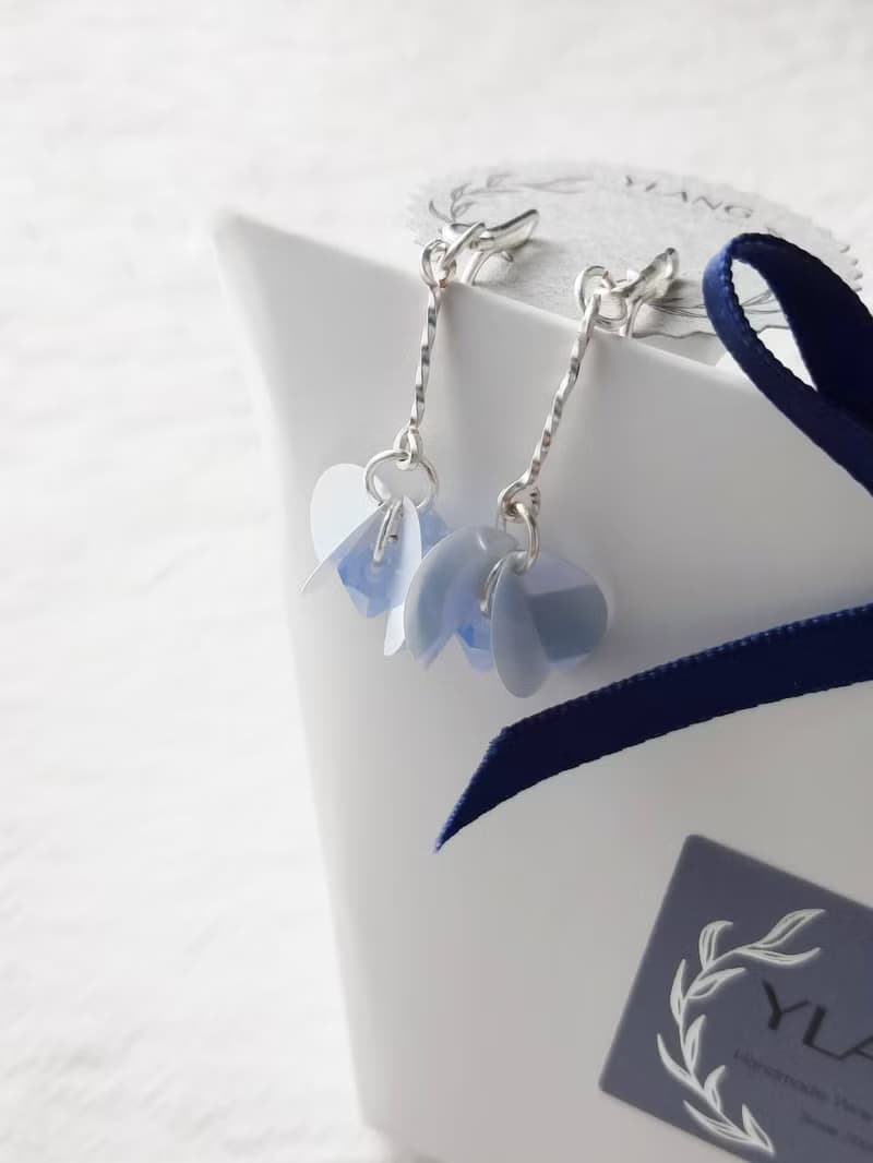 YLANG【含苞】造型耳環Swarovski/藝術銅線(無痛仿針耳夾/耳勾)