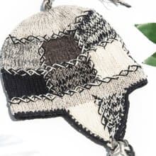 針織純羊毛帽/手工內刷毛毛帽/針織毛帽/飛行毛帽/毛線帽-南美洲