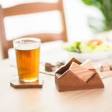 【綿連山嵐】拼接杯墊組 木製杯墊 | Wooderful life