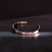 鎚目海浪/樹紋 銅手環 Hammered Head Copper Bangle