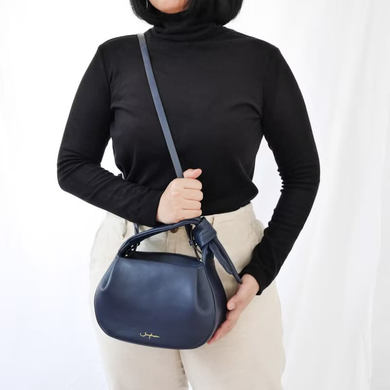 Garrett Bag in Navy Lambskin