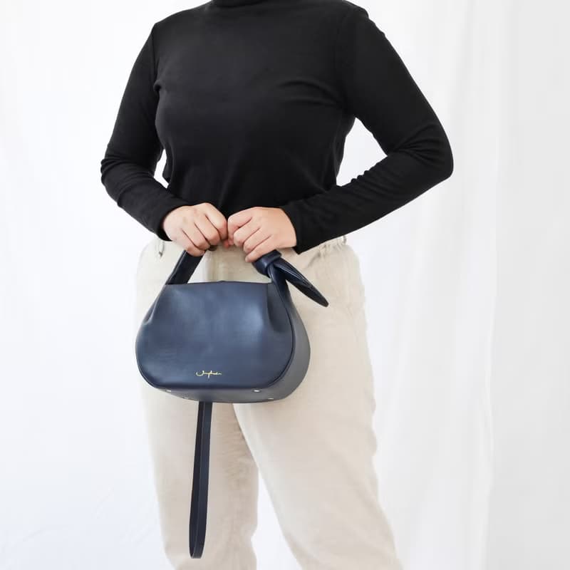 Garrett Bag in Navy Lambskin