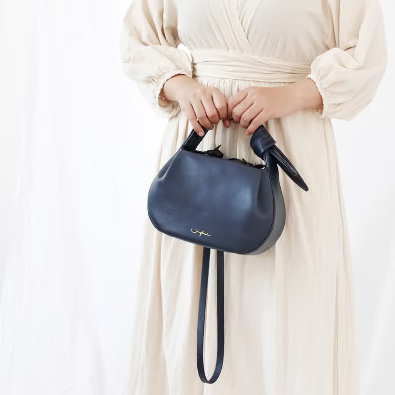 Garrett Bag in Navy Lambskin