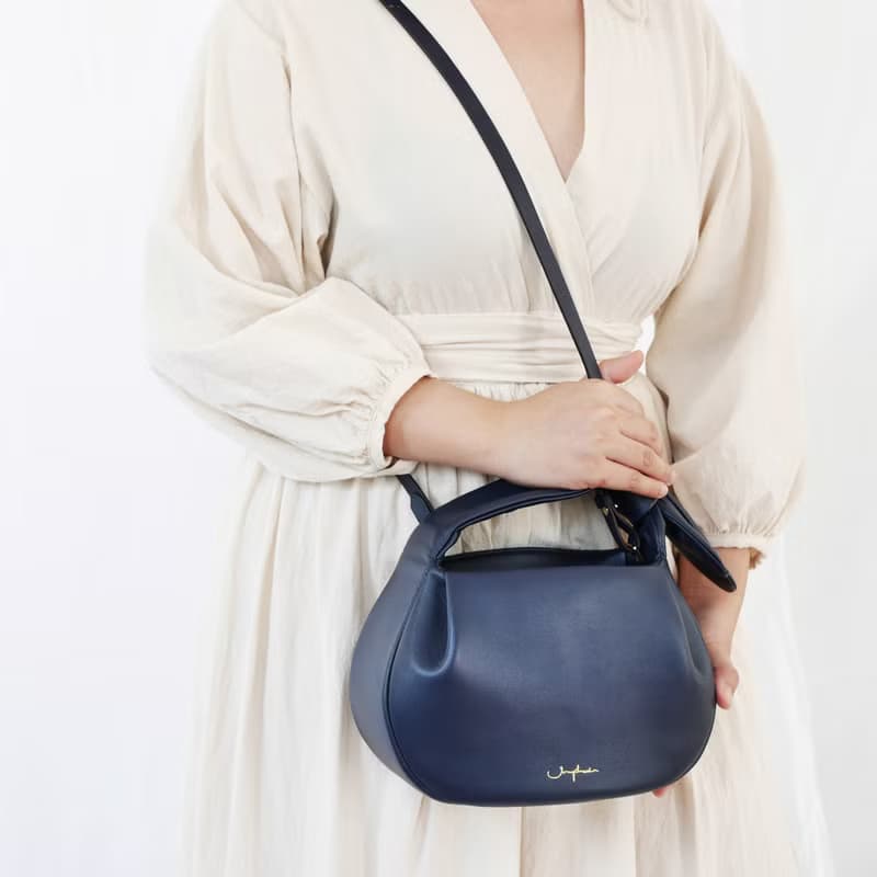 Garrett Bag in Navy Lambskin
