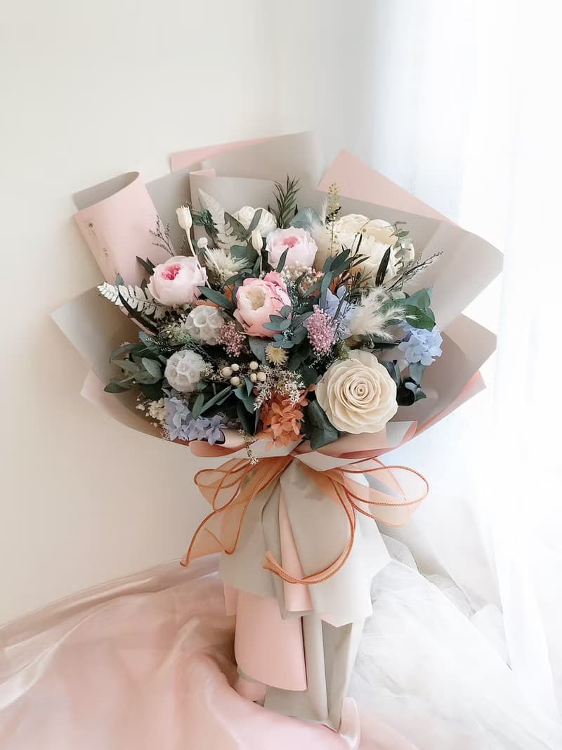 永生花 永生玫瑰花 乾燥花 紀念日禮物 求婚花束 告白 祝賀禮物