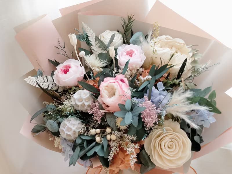 永生花 永生玫瑰花 乾燥花 紀念日禮物 求婚花束 告白 祝賀禮物