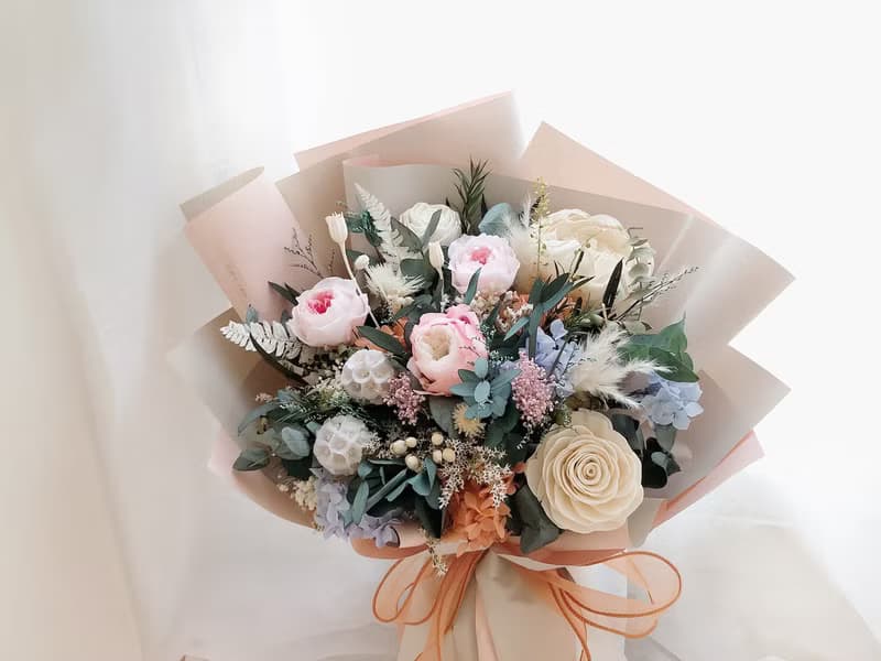 永生花 永生玫瑰花 乾燥花 紀念日禮物 求婚花束 告白 祝賀禮物