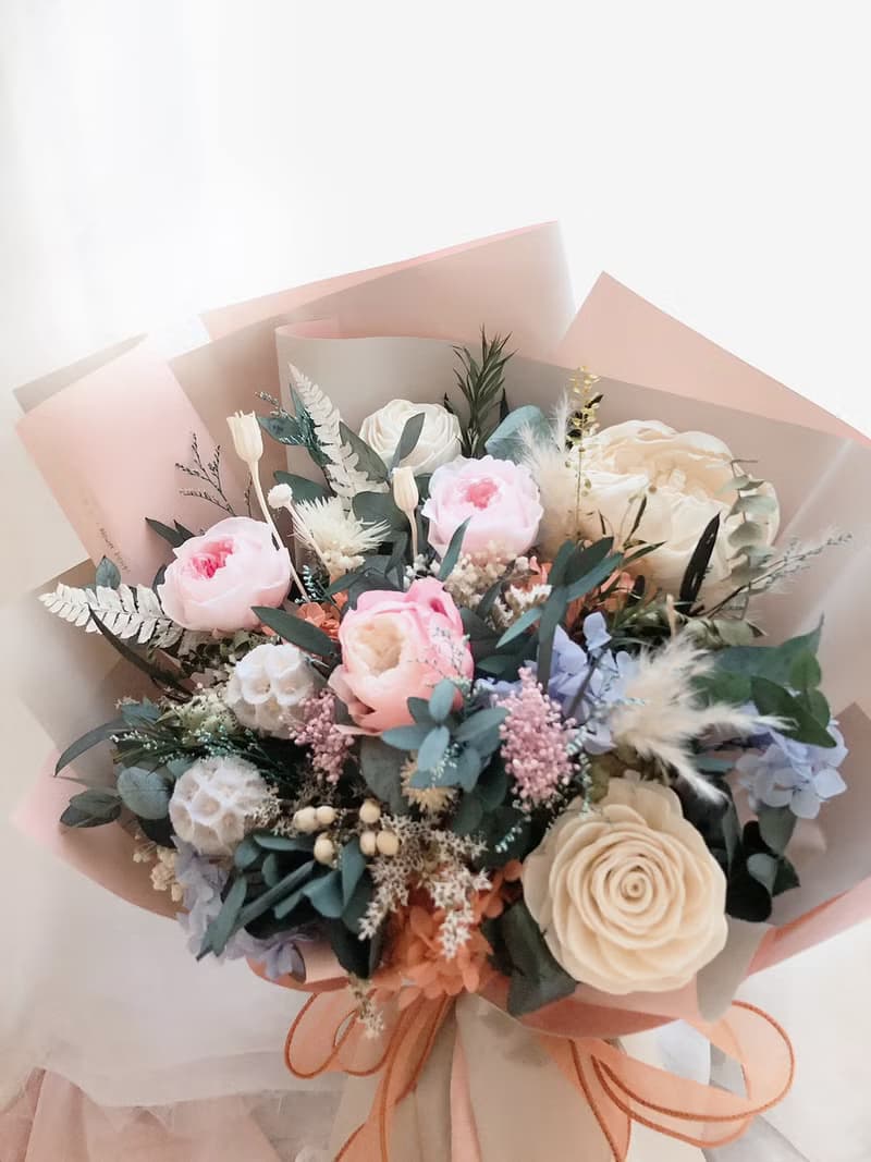 永生花 永生玫瑰花 乾燥花 紀念日禮物 求婚花束 告白 祝賀禮物