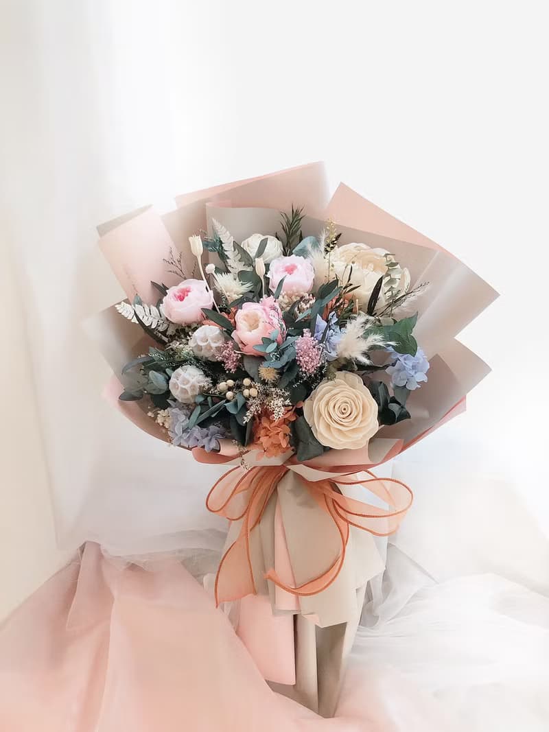 永生花 永生玫瑰花 乾燥花 紀念日禮物 求婚花束 告白 祝賀禮物