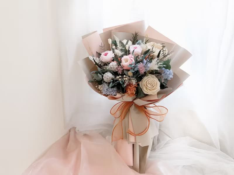 永生花 永生玫瑰花 乾燥花 紀念日禮物 求婚花束 告白 祝賀禮物