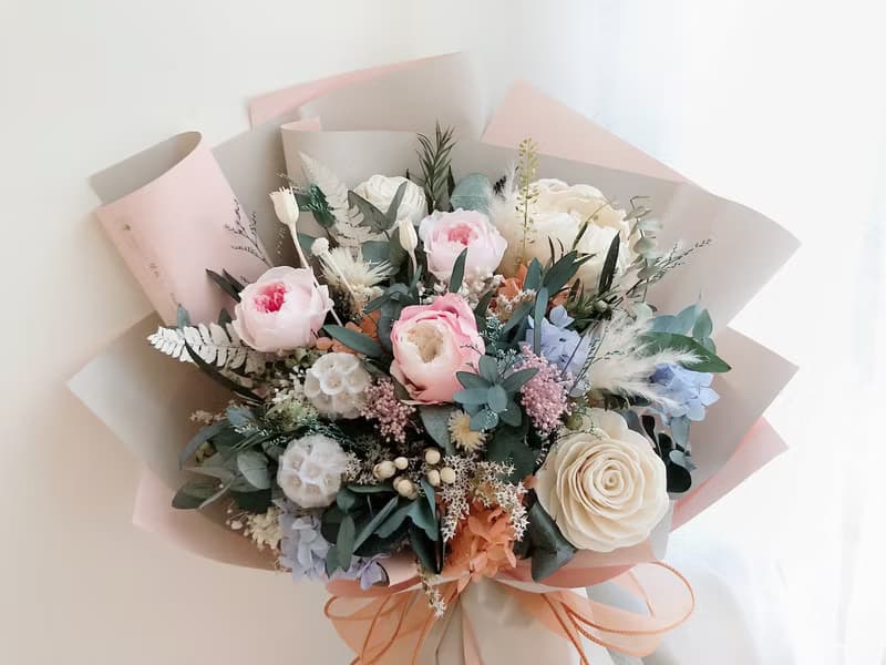 永生花 永生玫瑰花 乾燥花 紀念日禮物 求婚花束 告白 祝賀禮物