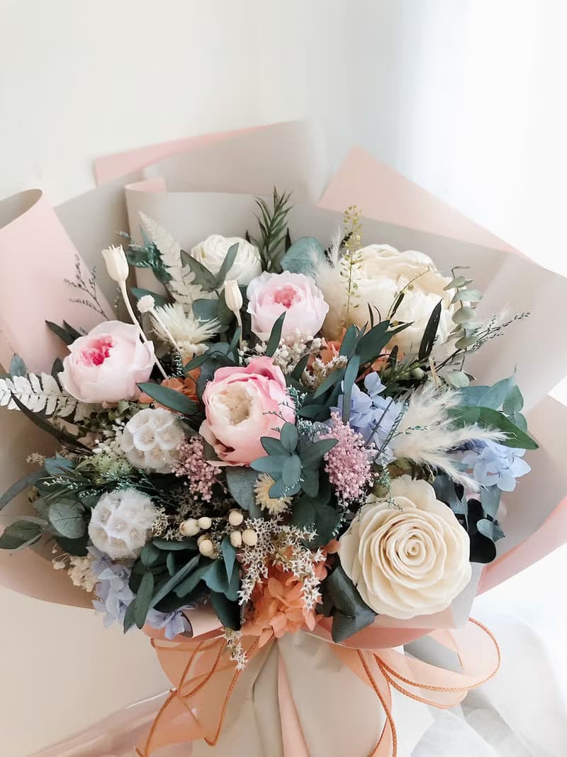 永生花 永生玫瑰花 乾燥花 紀念日禮物 求婚花束 告白 祝賀禮物