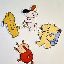 【WOOOGUO】筆電貼紙 行李箱貼紙 防水貼紙 貓咪 狗狗 防刮 插畫