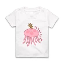 字母J-JELLYFISH短袖T恤-白