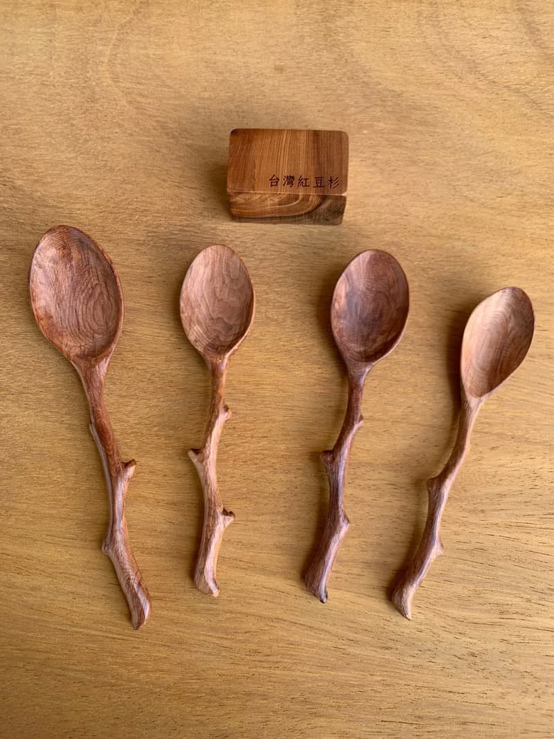 台灣紅豆杉原木小湯匙