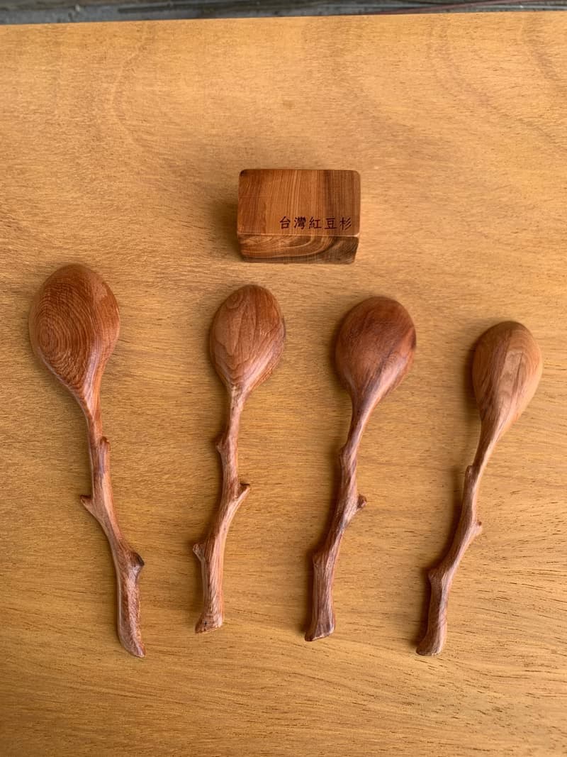 台灣紅豆杉原木小湯匙