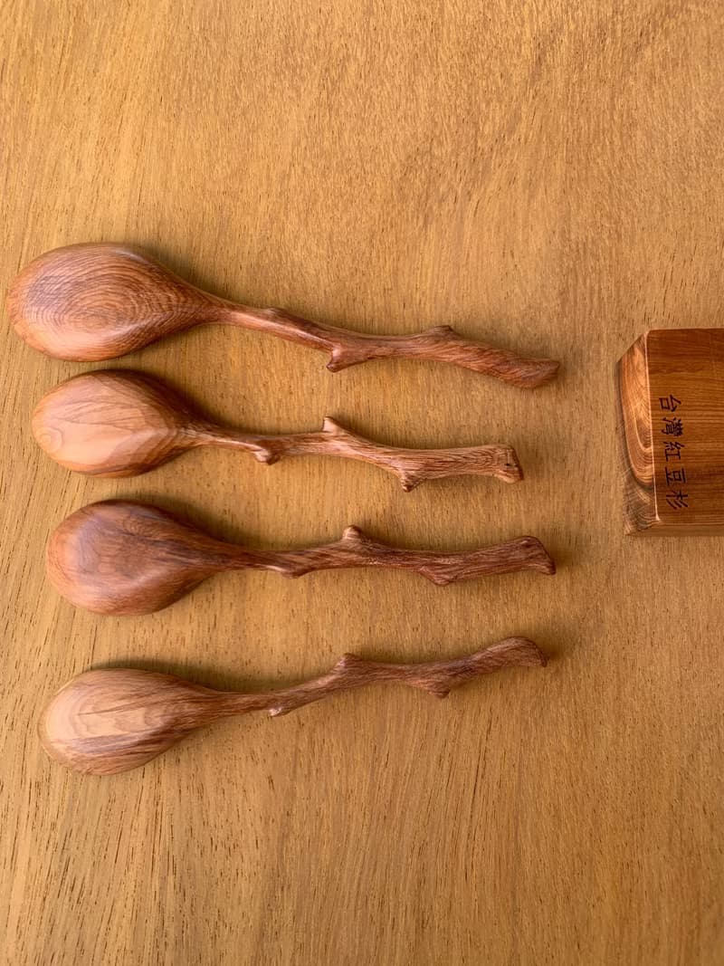 台灣紅豆杉原木小湯匙