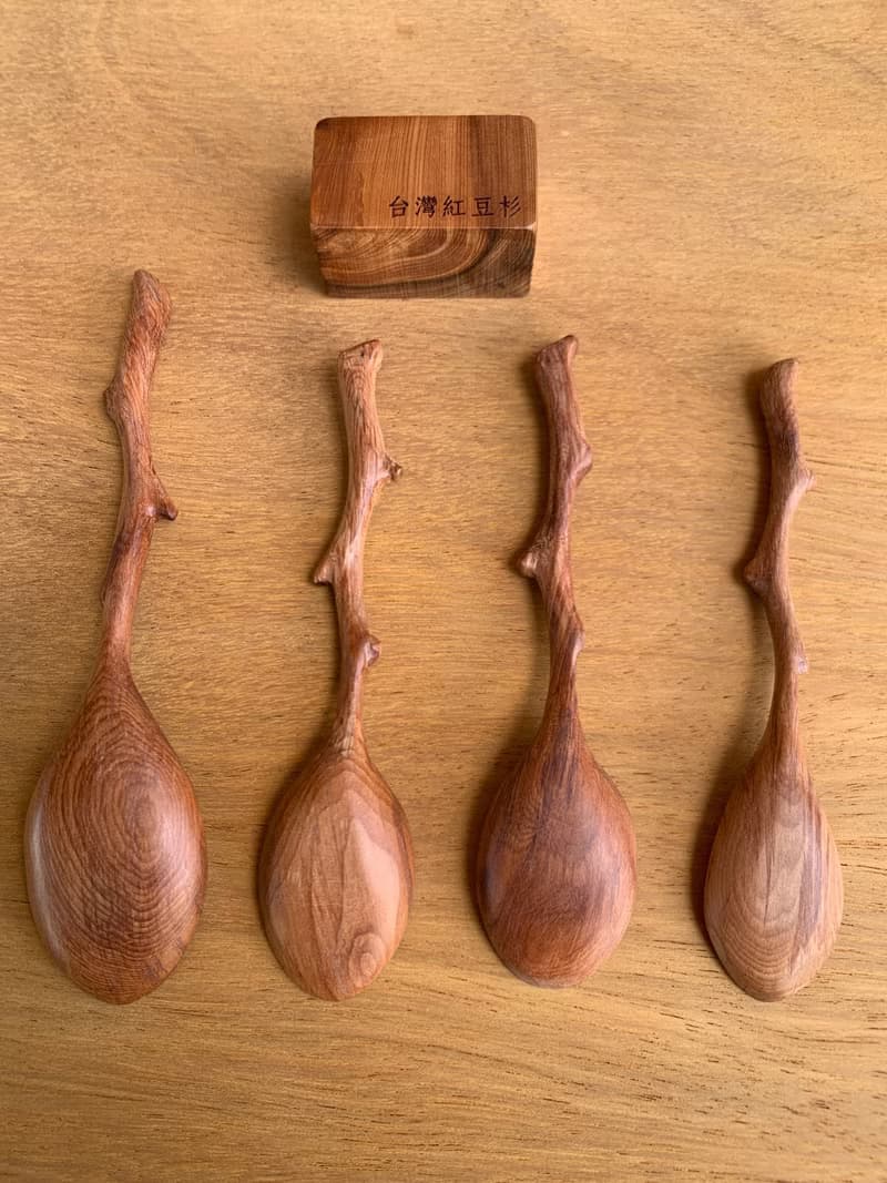 台灣紅豆杉原木小湯匙
