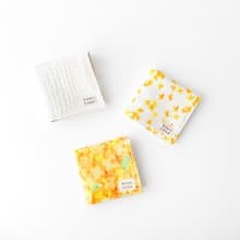 金木犀の贈り物　３枚セット　ギフト　贈りもの　ガーゼハンカチ　リネンガーゼハンカチ　オーガニックコットン使用