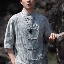 新中式復古 盤扣短袖襯衫