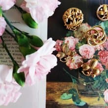 現貨在台-Bijoux Fix法國百年厚鍍金延齡草古董系列1913年型錄款