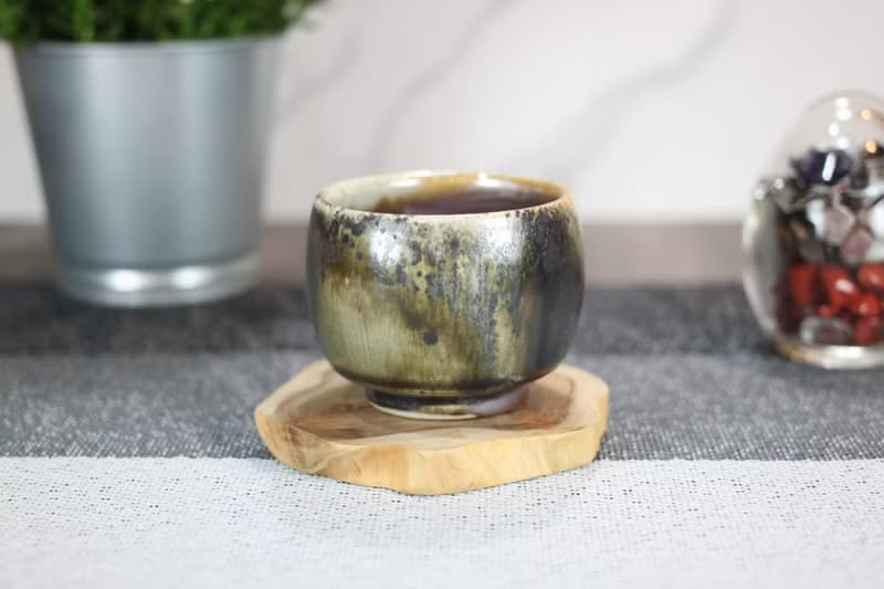 【母親節禮物】110ml 天目釉 柴燒茶杯 鶯歌名家葉敏祥手工作品