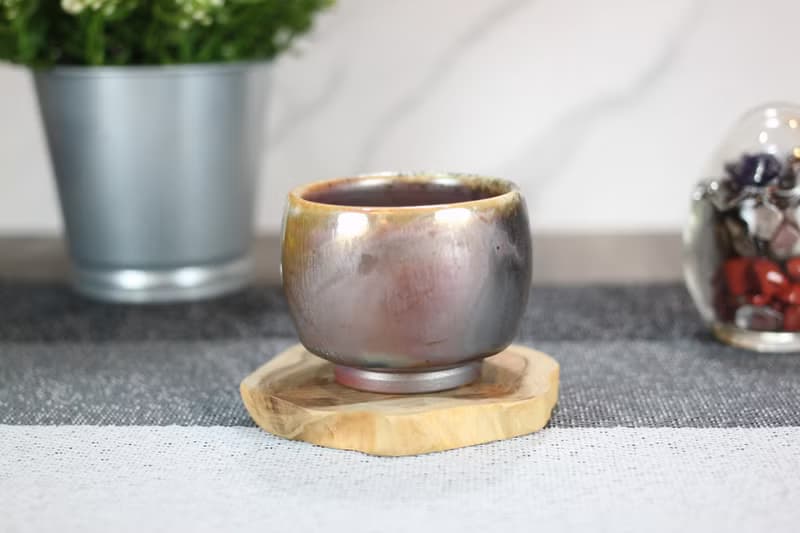 【母親節禮物】110ml 天目釉 柴燒茶杯 鶯歌名家葉敏祥手工作品