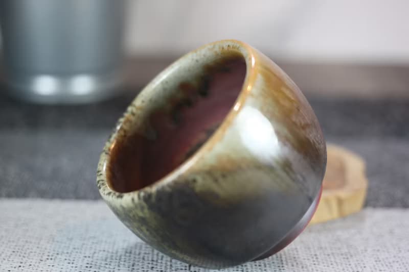 【母親節禮物】110ml 天目釉 柴燒茶杯 鶯歌名家葉敏祥手工作品