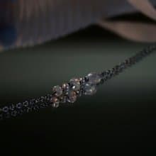 MODOMODO 蛋白石 opal 淡水珍珠 馬島月光石 細手鍊 - 雪島極光