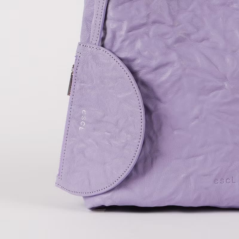 Half Moon Pouch(하프문파우치)Lavender_Goat Crinkle