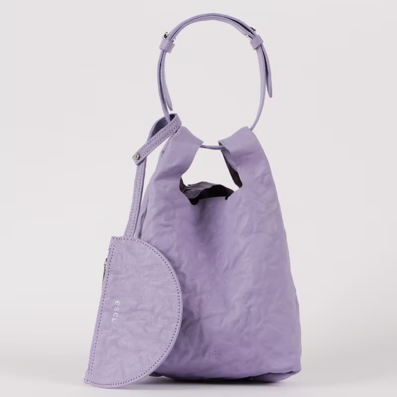 Half Moon Pouch(하프문파우치)Lavender_Goat Crinkle