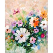 Daisies Bouquet Original Painting Flower Wall Art Floral Impasto Art 手工油畫 油畫原作