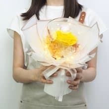 情人節 畢業花束 七夕花束  特大永生花水晶球花束 - 4色可選