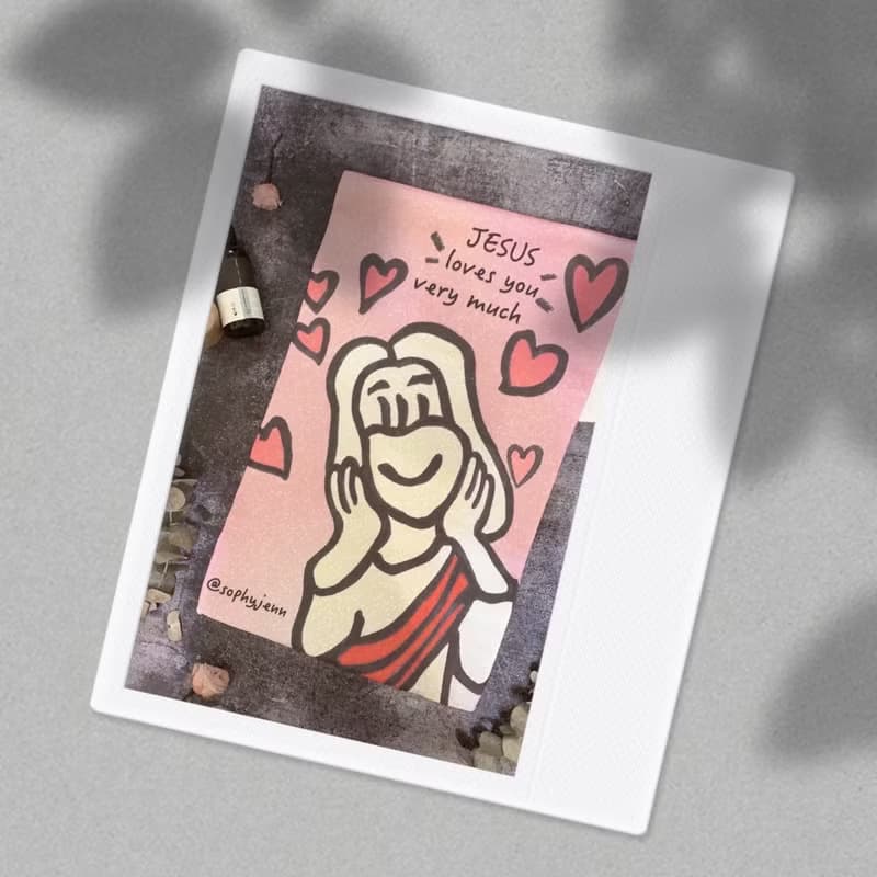 Sophie Art 耶穌愛你 Jesus Loves You 毛巾