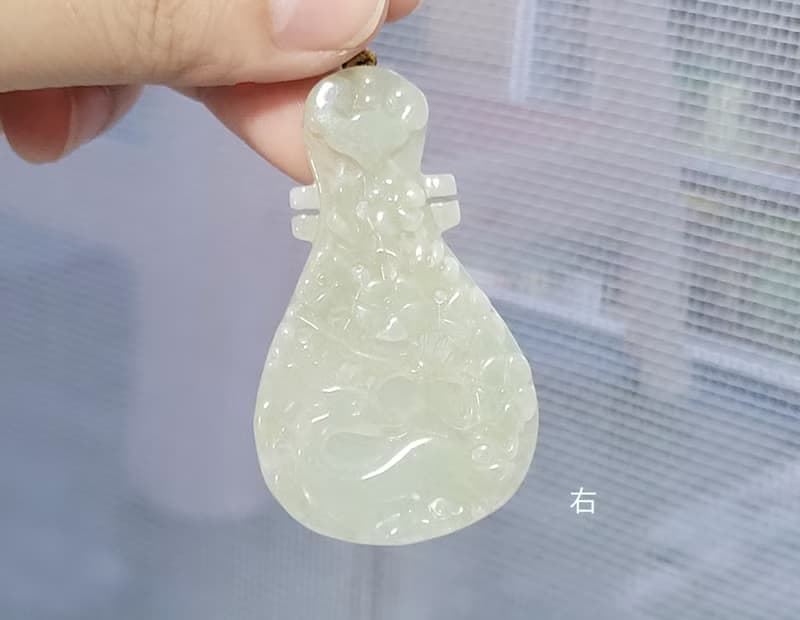 【親翠】天然翡翠 冰睛琵琶知音梅花鹿特殊設計項鍊 | 老種老料