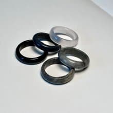 【日霧凌夜 黑白灰簡約系寶石戒】黑瑪瑙 黑石 白瑪瑙 介指戒指