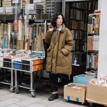 街角舊書店 日系復古長款羽絨服外套