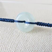 本命年【歲歲平安】平安扣翡翠絲光編織手鍊*SW40*招財開運