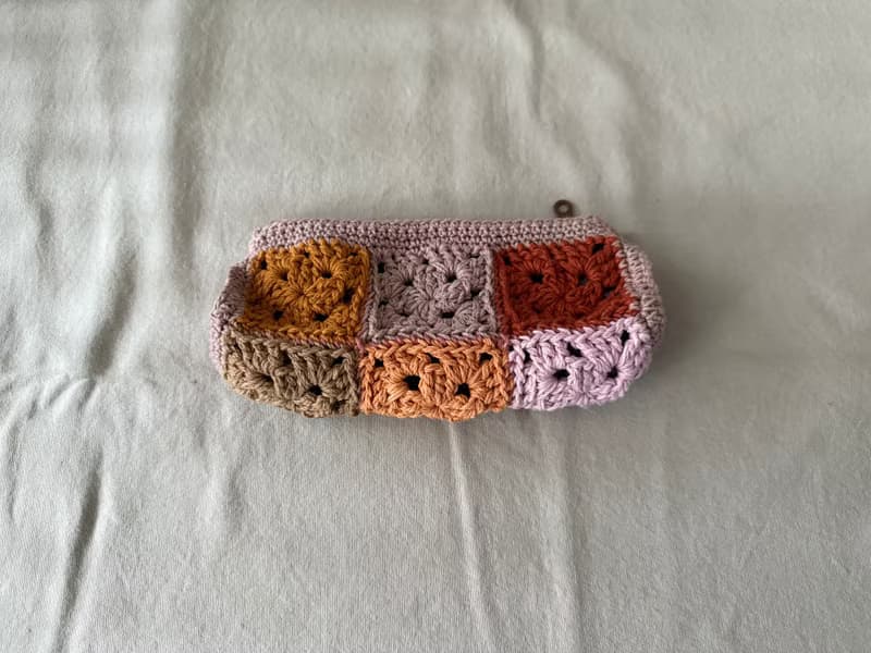拼貼筆袋 小物袋 棉 手工編織