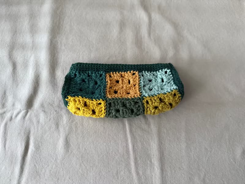 拼貼筆袋 小物袋 棉 手工編織