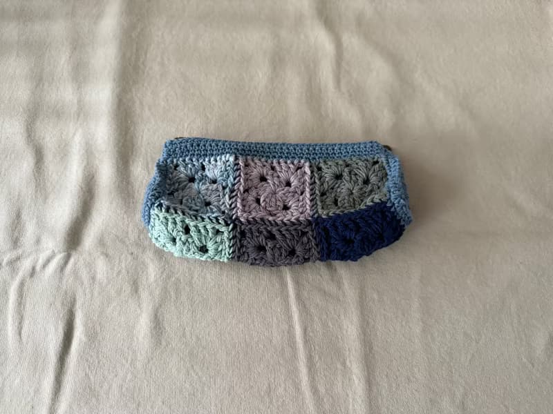 拼貼筆袋 小物袋 棉 手工編織